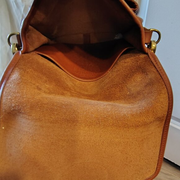 COACH Vintage 1990’s Brown Leather Station Bag, British Tan Crossbody Messenger - Picture 6 of 12